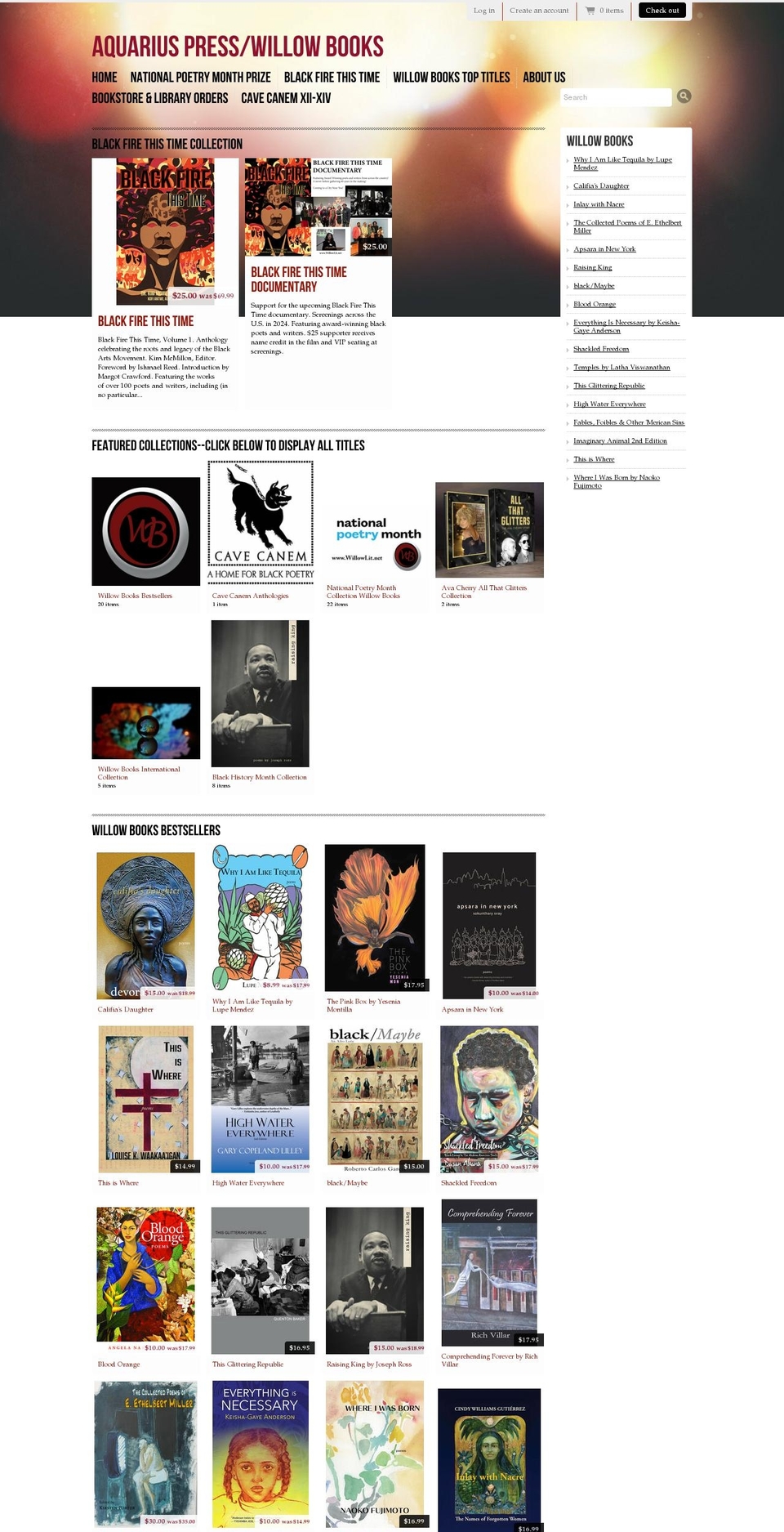 aquariuspress.myshopify.com shopify website screenshot