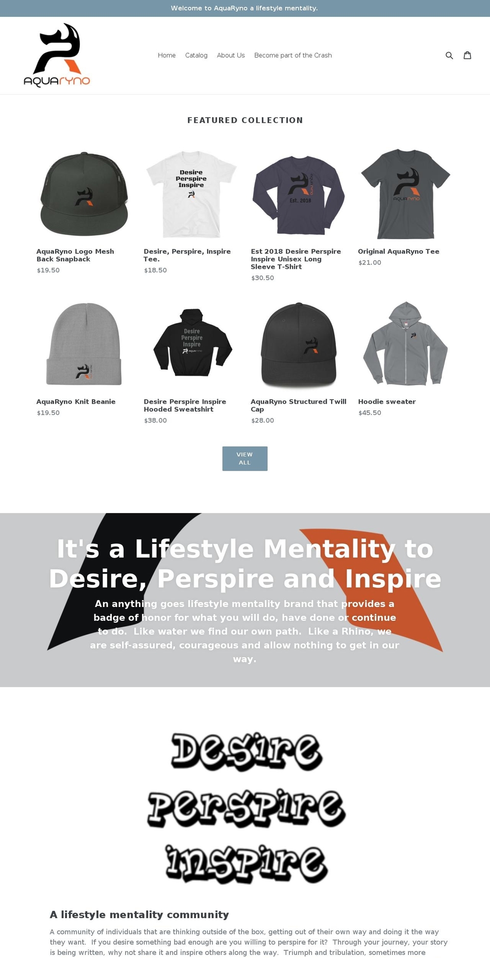 aquaryno.com — Shopify storefront screenshot