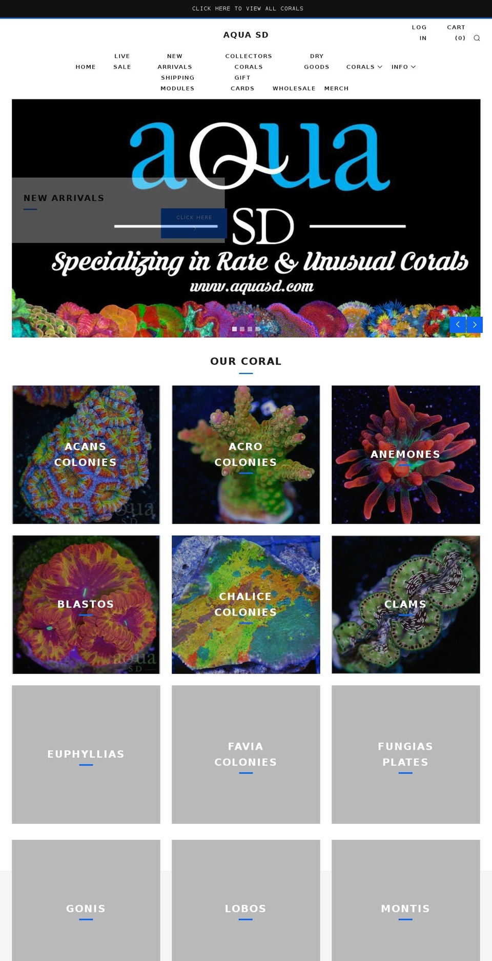 aquasd.com shopify website screenshot