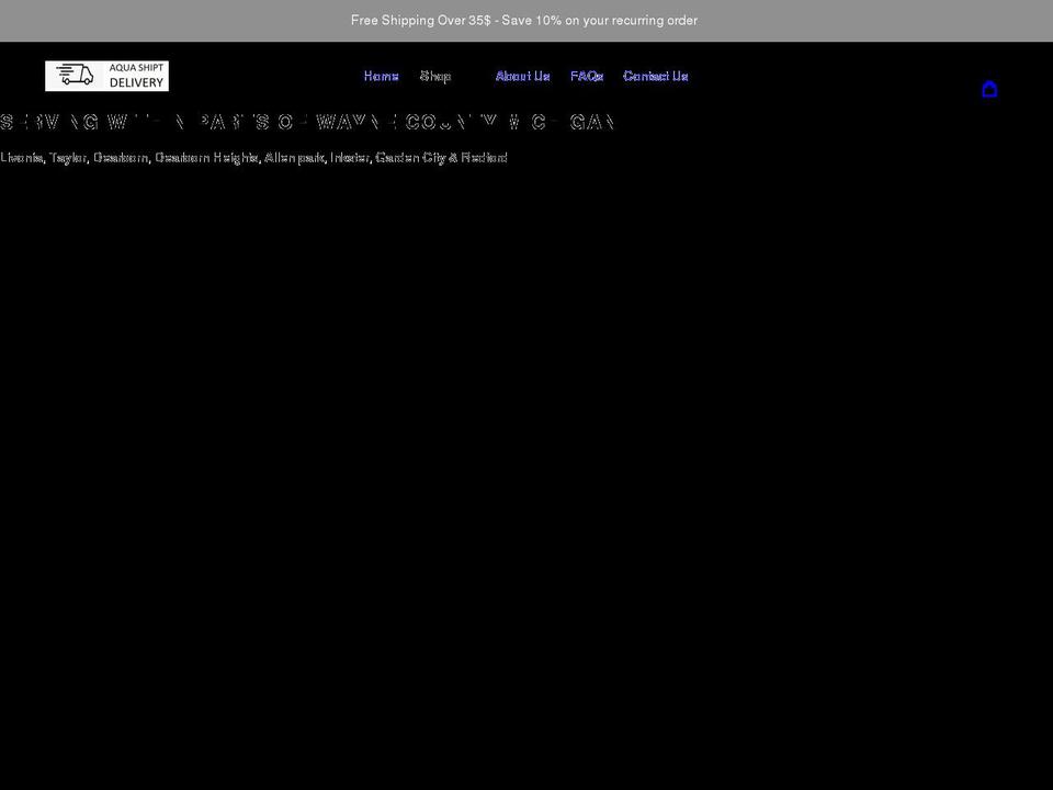 aquashipt.com shopify website screenshot