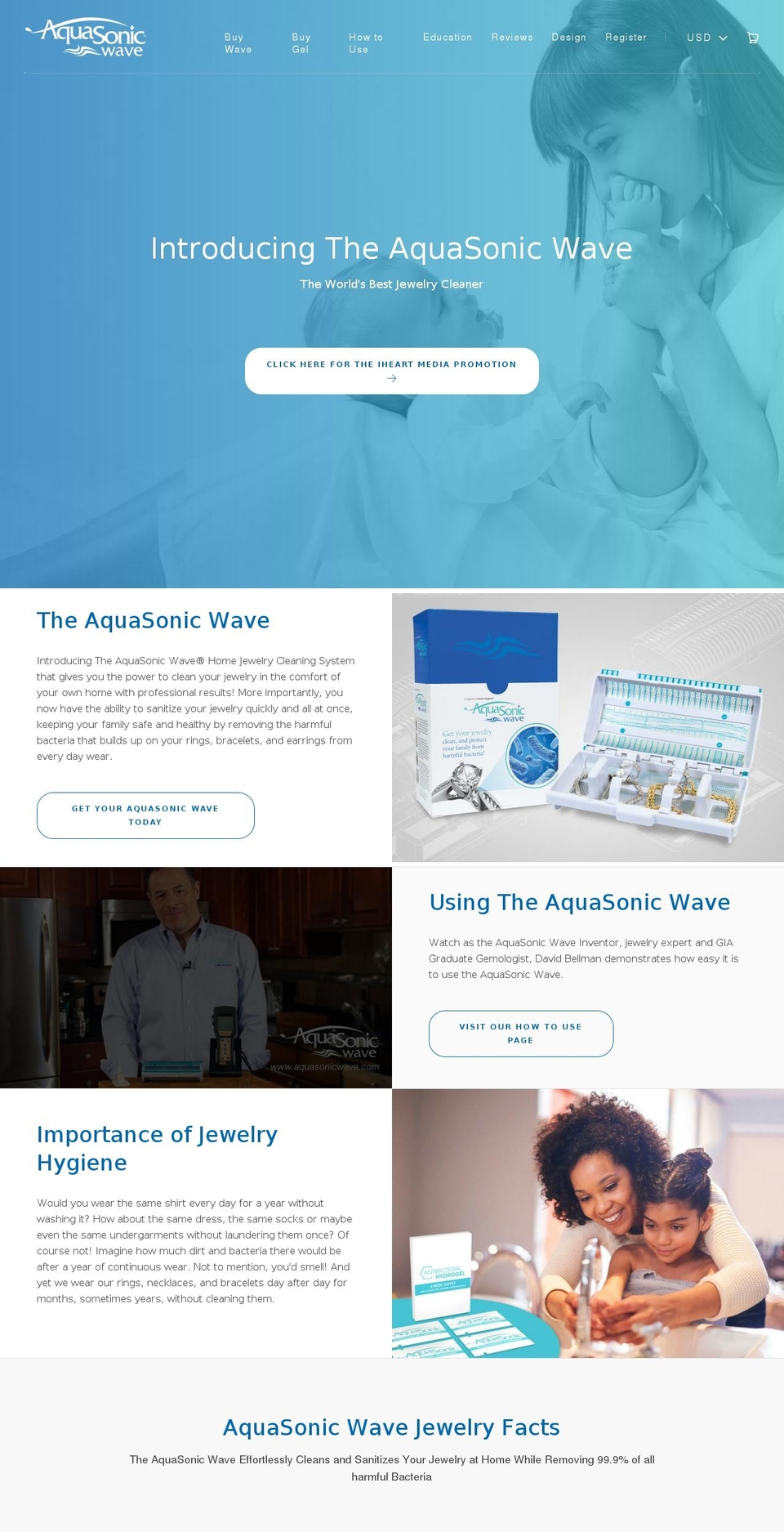 aquasonicwave.com shopify website screenshot