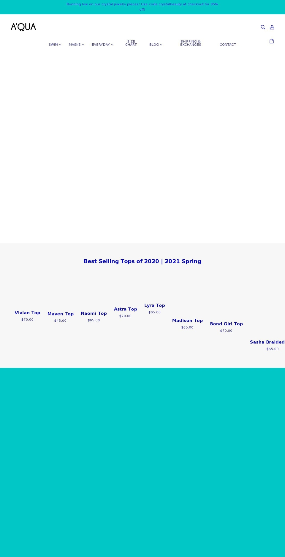 aquaswimla.com shopify website screenshot