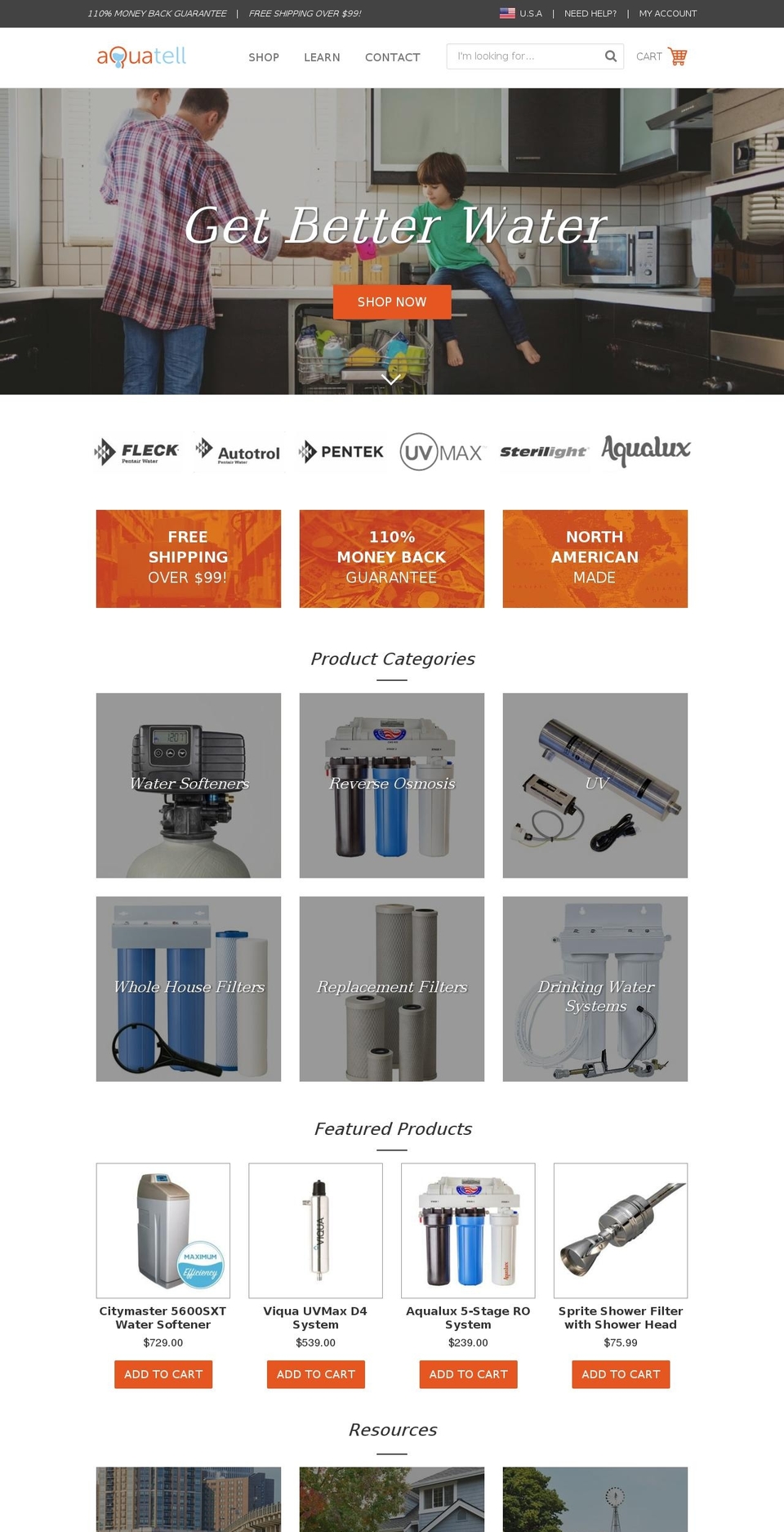 aquatell.com shopify website screenshot