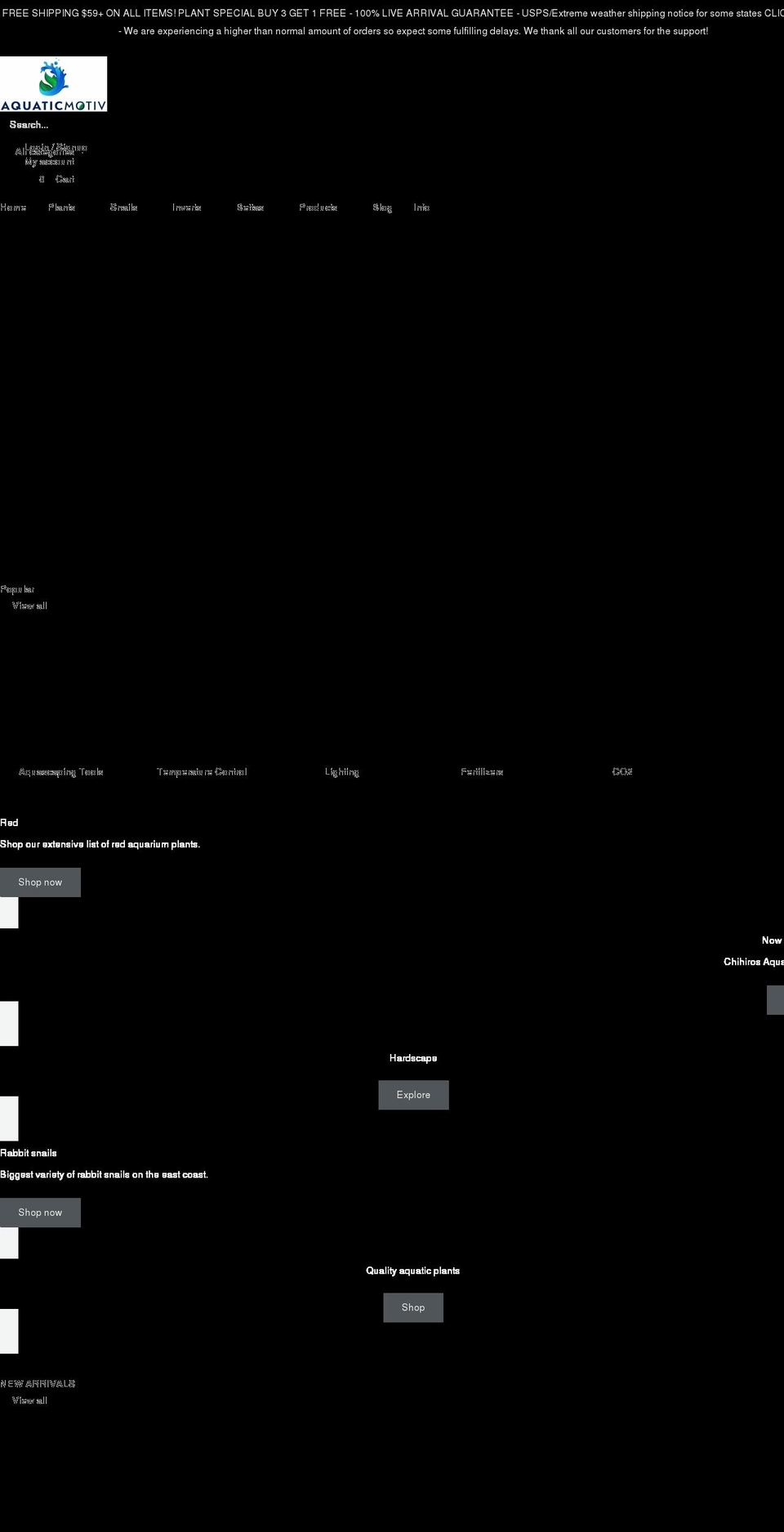 aquaticmotiv.com shopify website screenshot