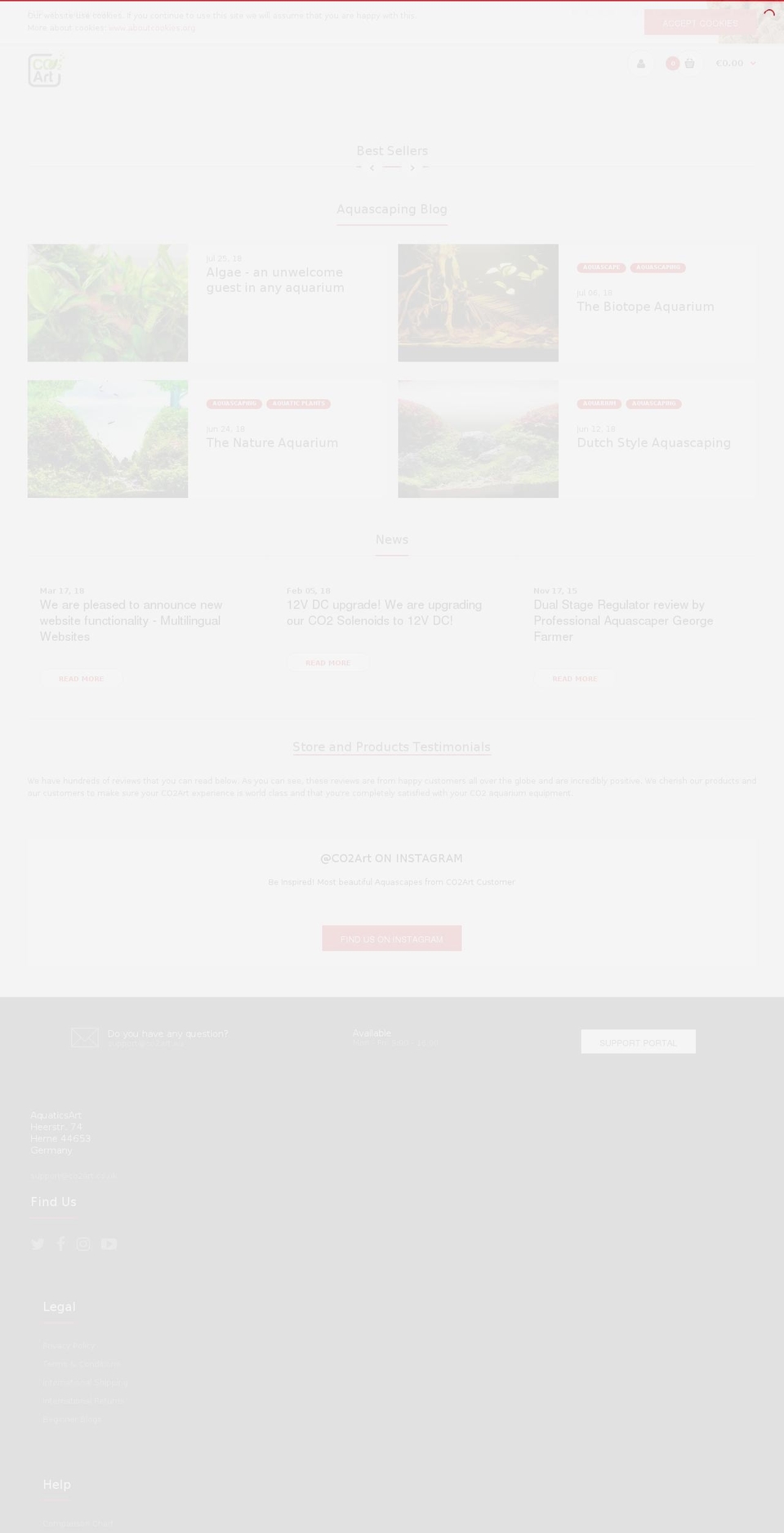 fastor2-0-default Shopify theme site example aquaticsart.com