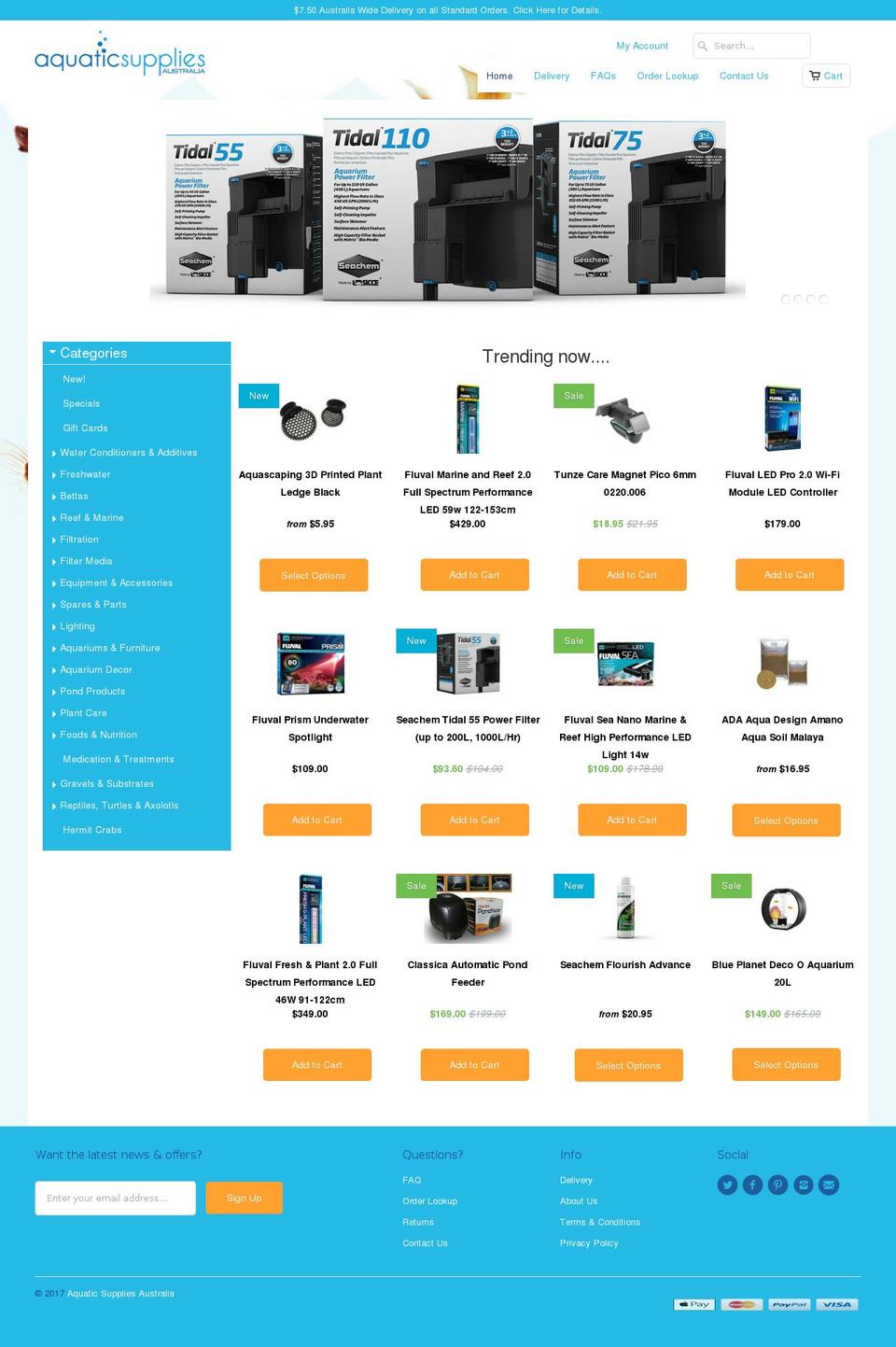 meroxio optimized Shopify theme site example aquaticsupplies.com.au