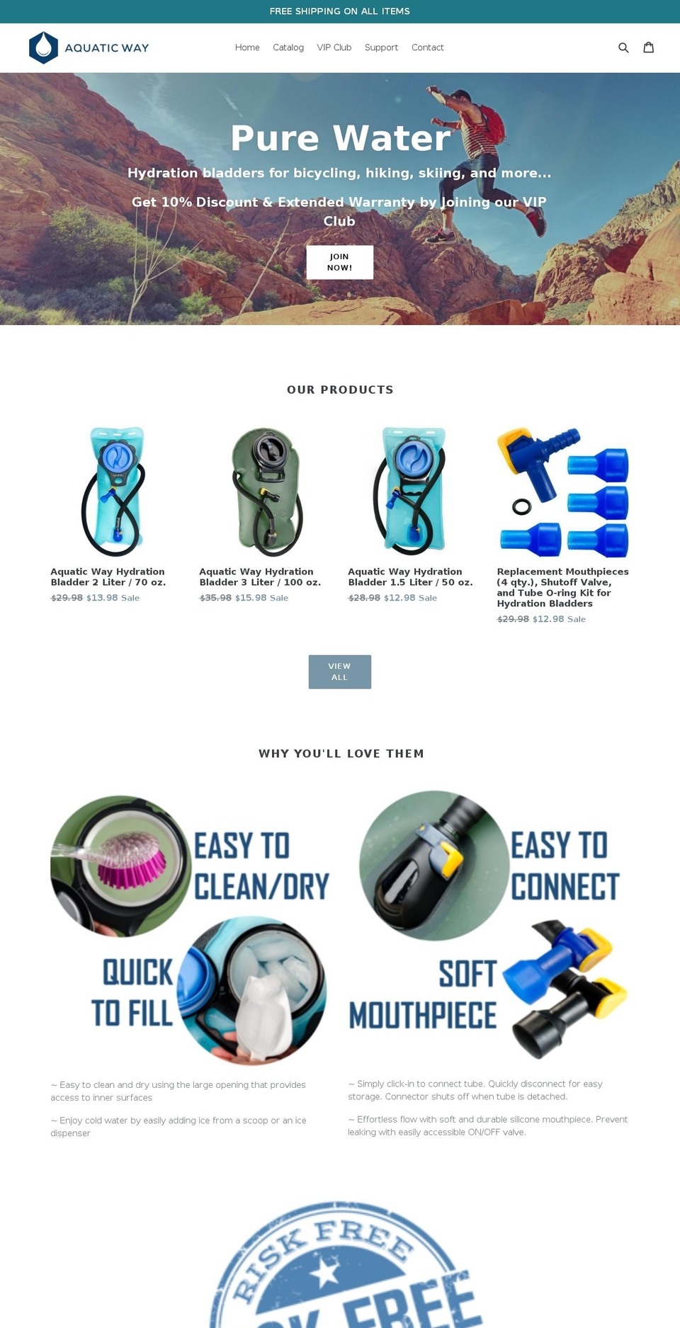 aquaticway.com shopify website screenshot