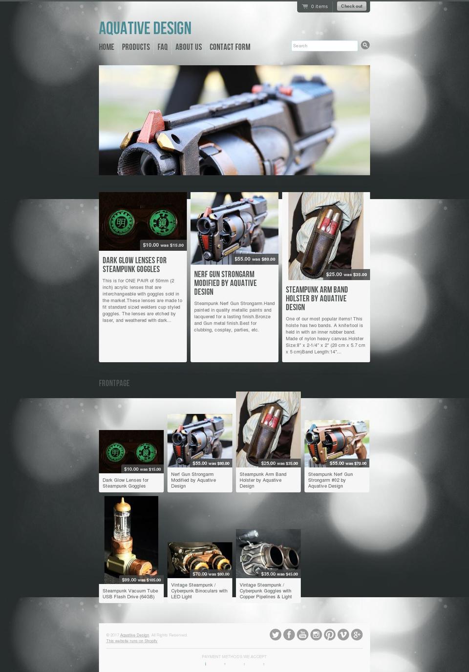aquativedesign.com shopify website screenshot