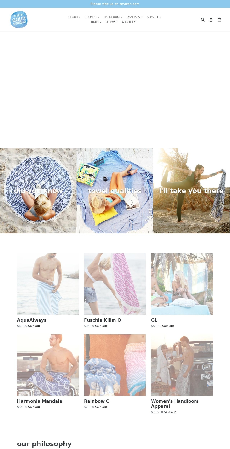 aquaunique.co shopify website screenshot