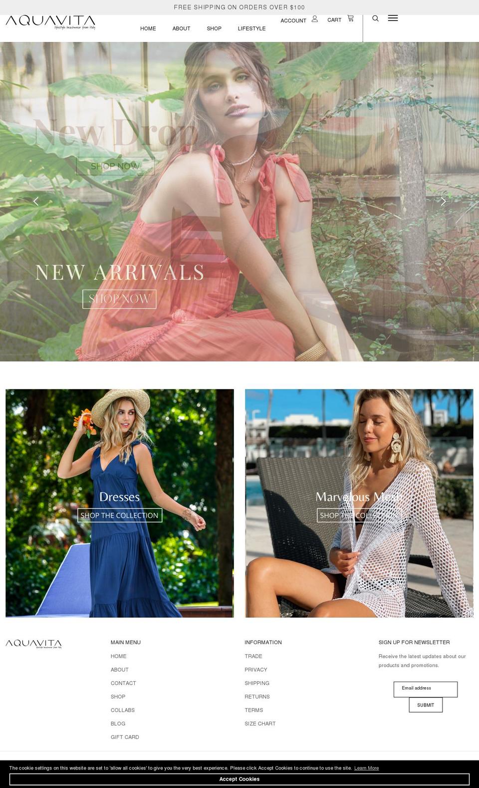 aquavitalifestyle.com shopify website screenshot