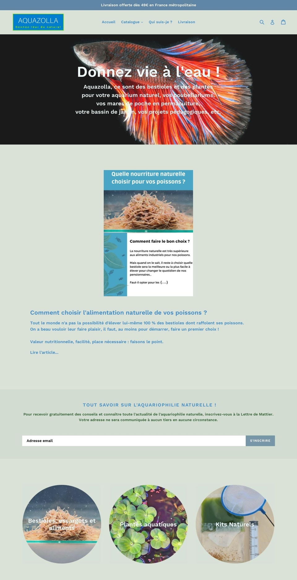 aquazolla.com — Shopify storefront screenshot