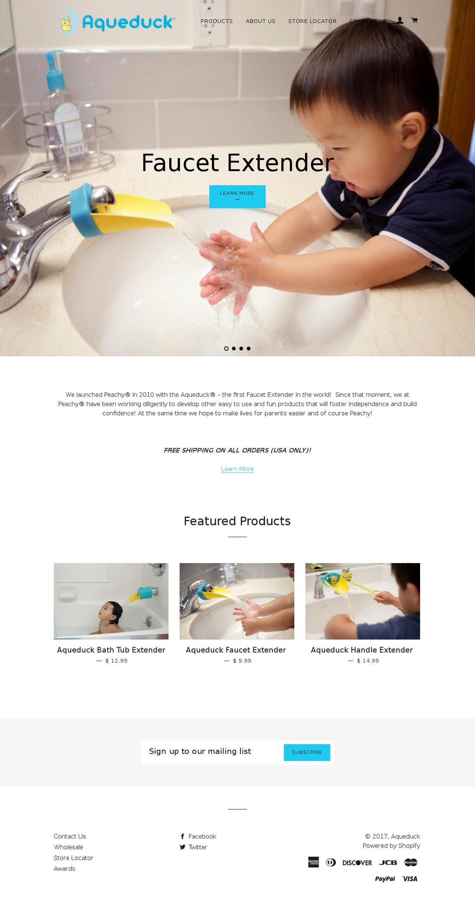 aqueduck.com shopify website screenshot