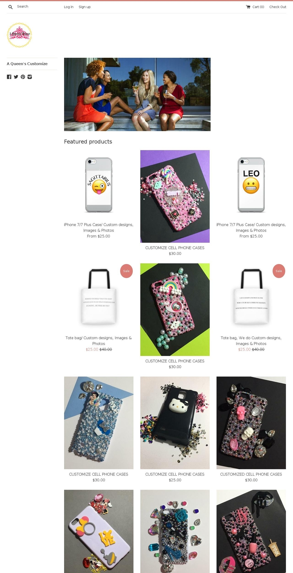 aqueenshouse.com shopify website screenshot