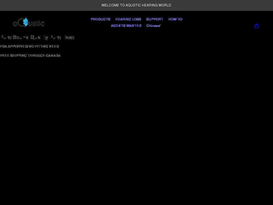aqustic.ca shopify website screenshot