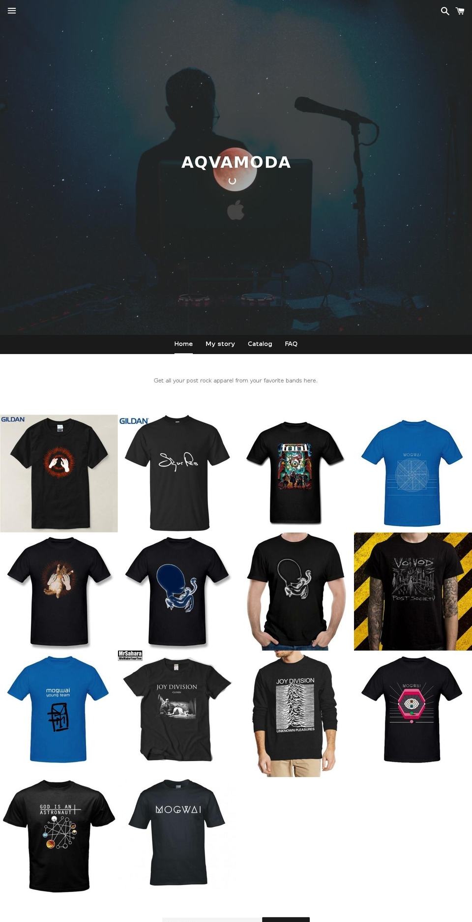 aqvamoda.com shopify website screenshot