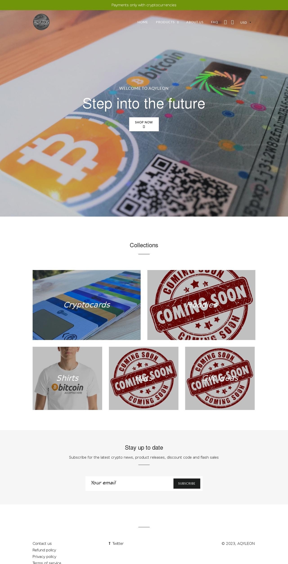 aqyleon.com — Shopify storefront screenshot