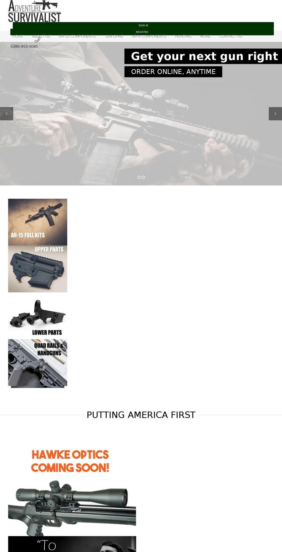 ar-15forsale.com — Shopify storefront screenshot