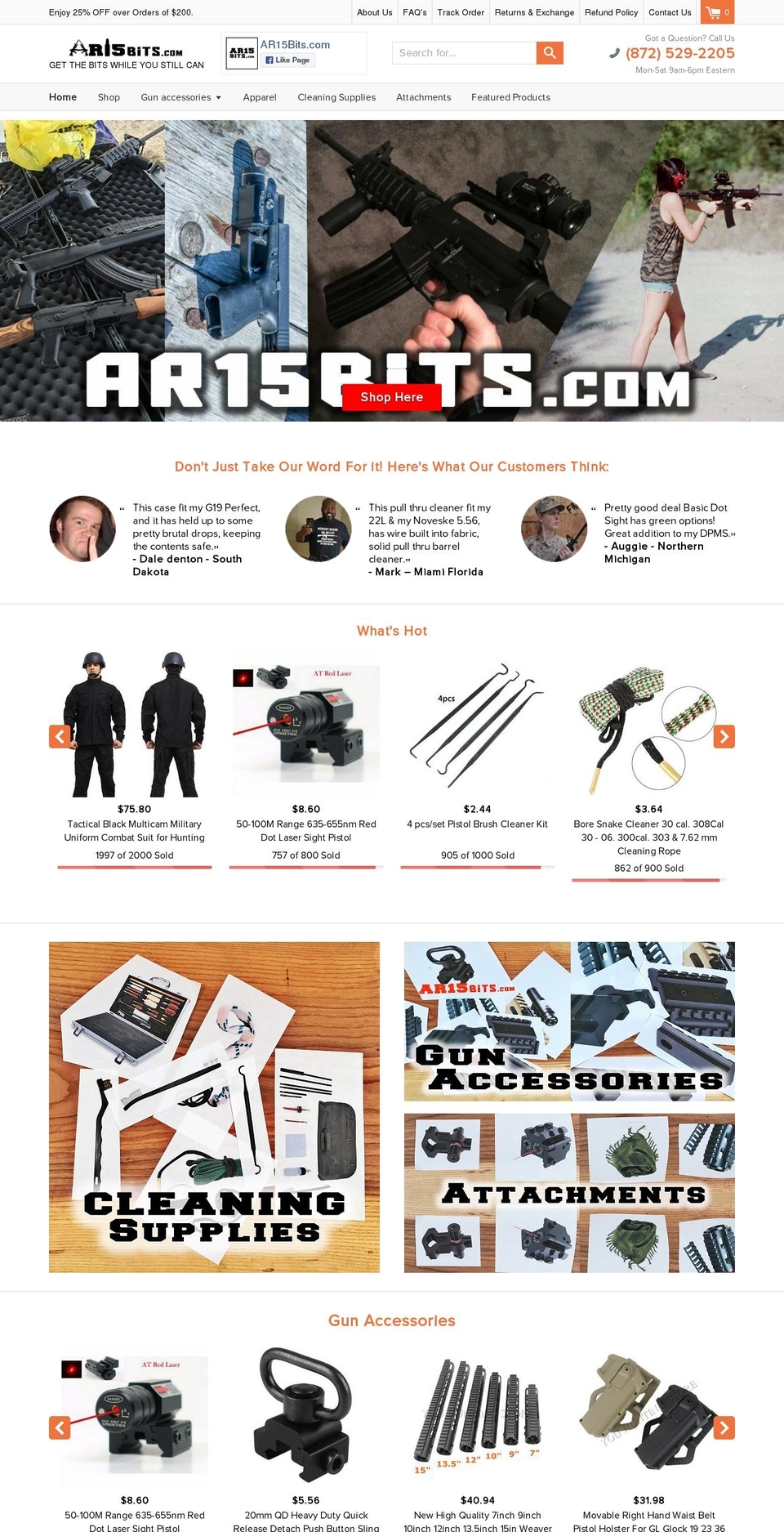 ar15bits.com shopify website screenshot