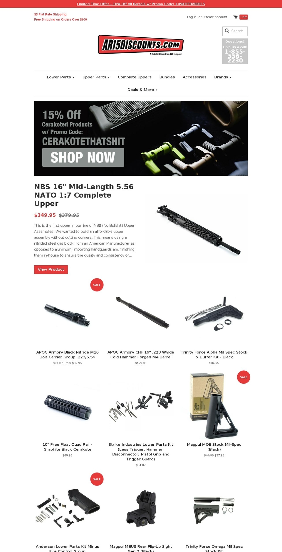 ar15discounts.com shopify website screenshot