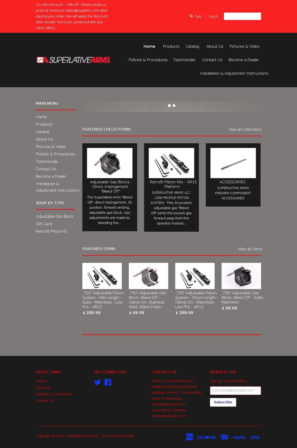 ar15gaspistonkit.com — Shopify storefront screenshot