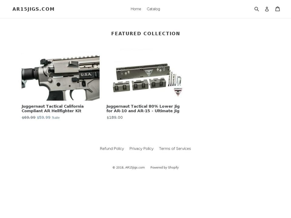 ar15jigs.com — Shopify storefront screenshot