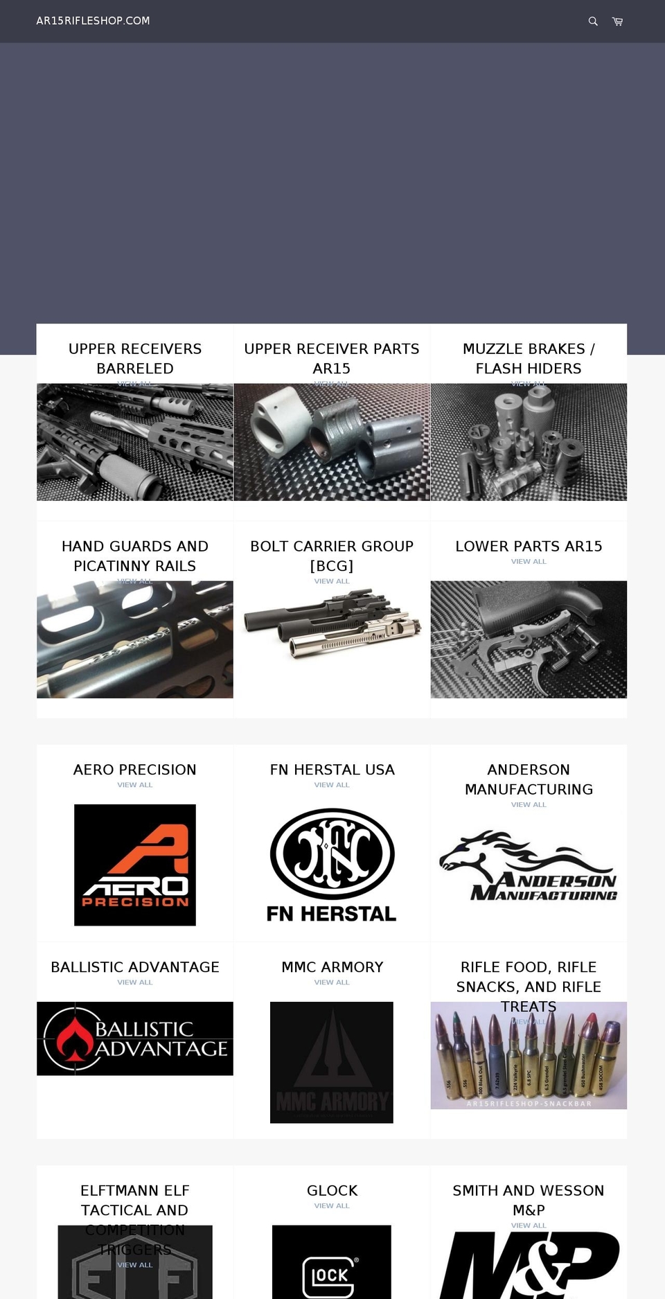 ar15rifleshop.com — Shopify storefront screenshot