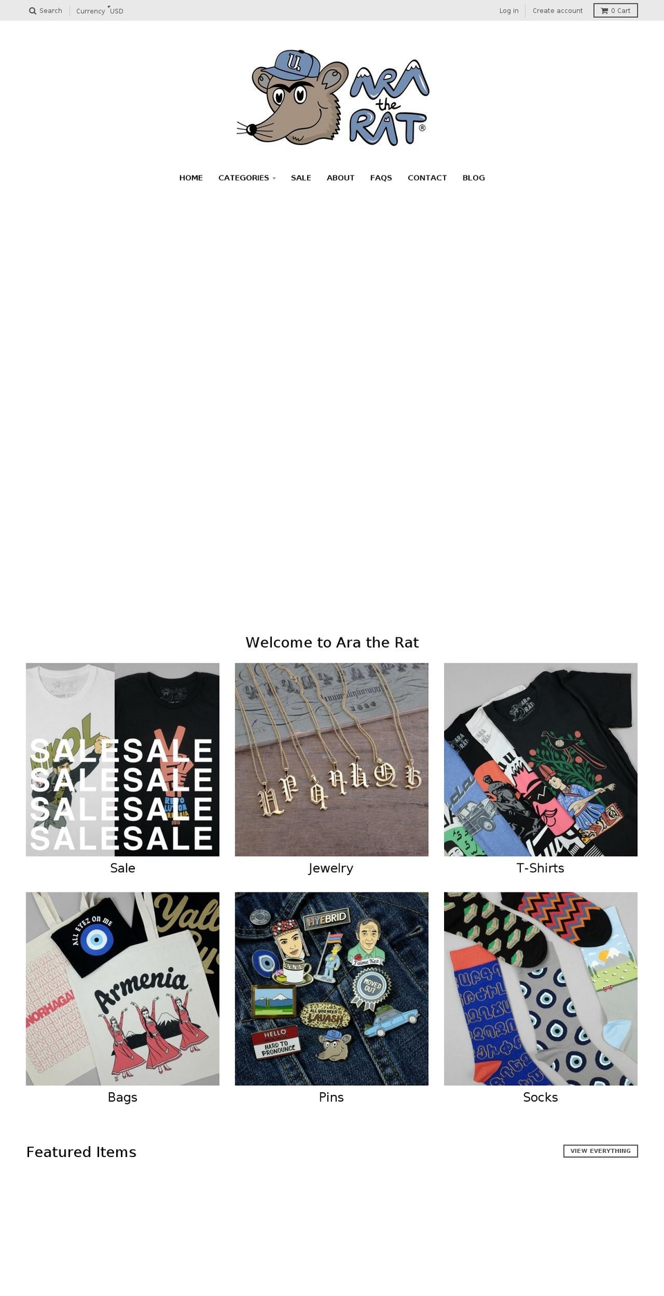 ara-the-rat.com — Shopify storefront screenshot