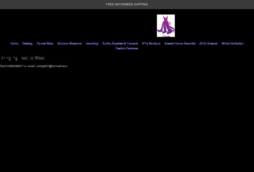 araaish.co.uk shopify website screenshot