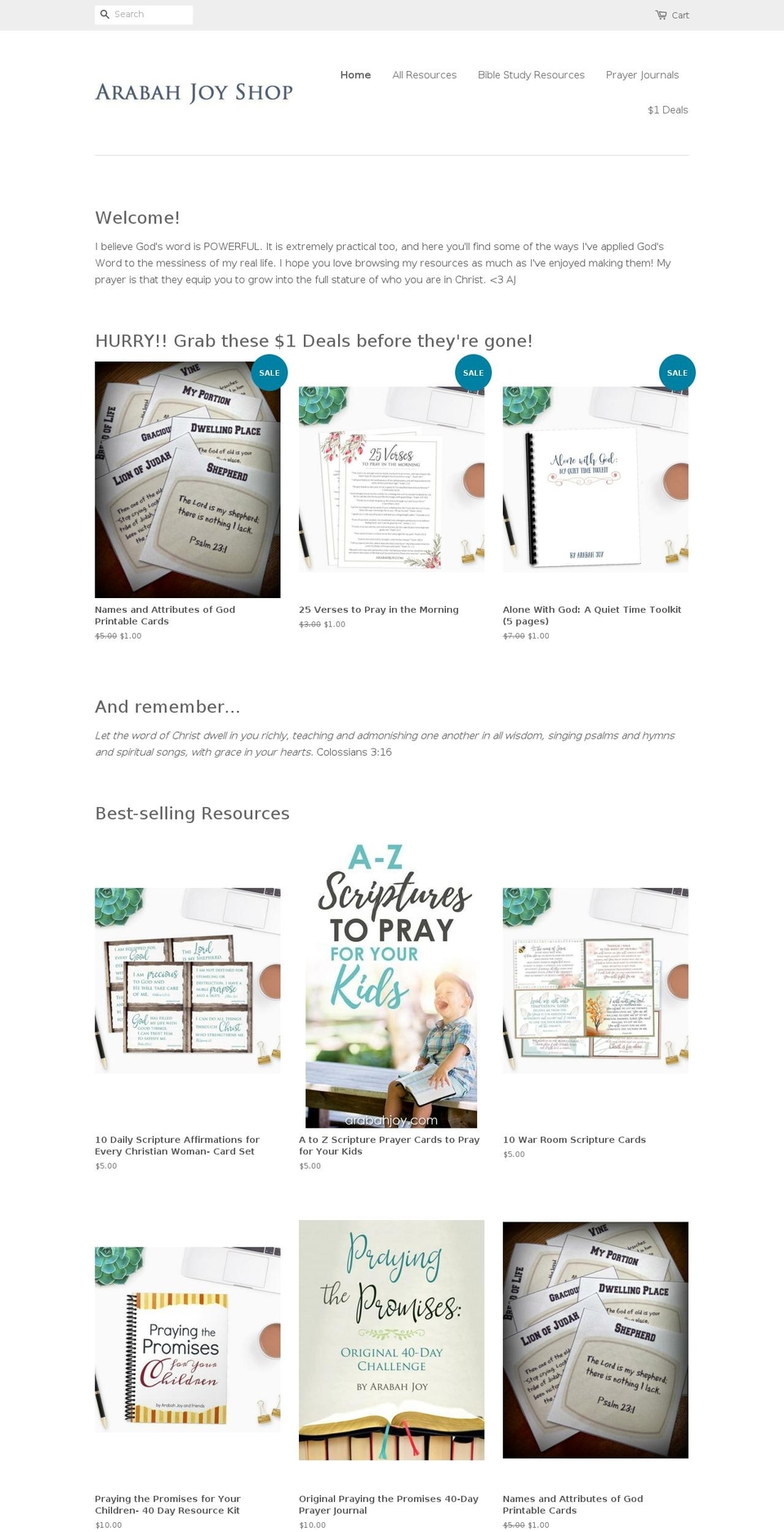 arabahjoystore.com shopify website screenshot