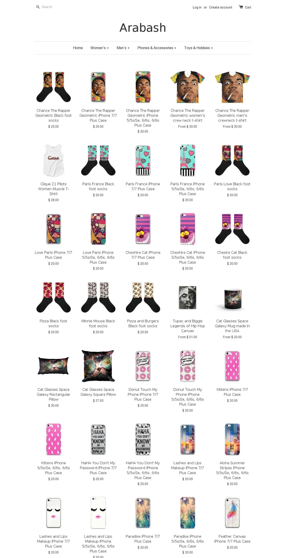 arabash.com shopify website screenshot