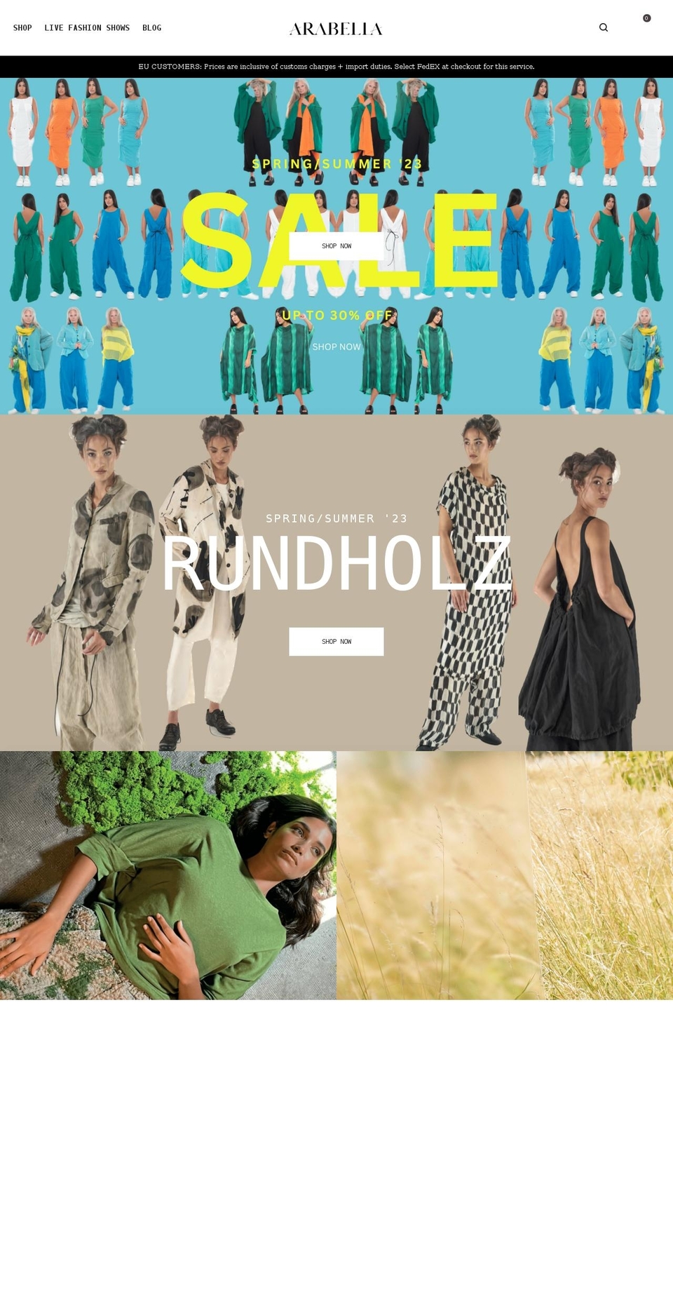 arabella.uk.com shopify website screenshot