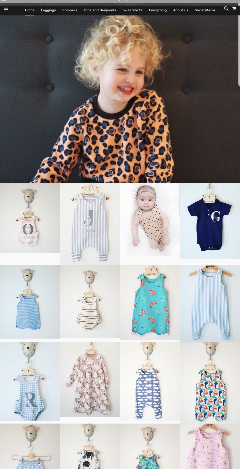 arabellaandbear.com — Shopify storefront screenshot