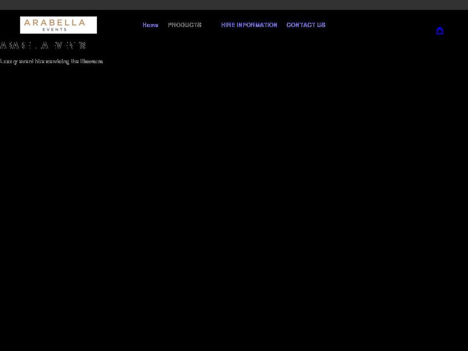 arabellaevents.com.au shopify website screenshot