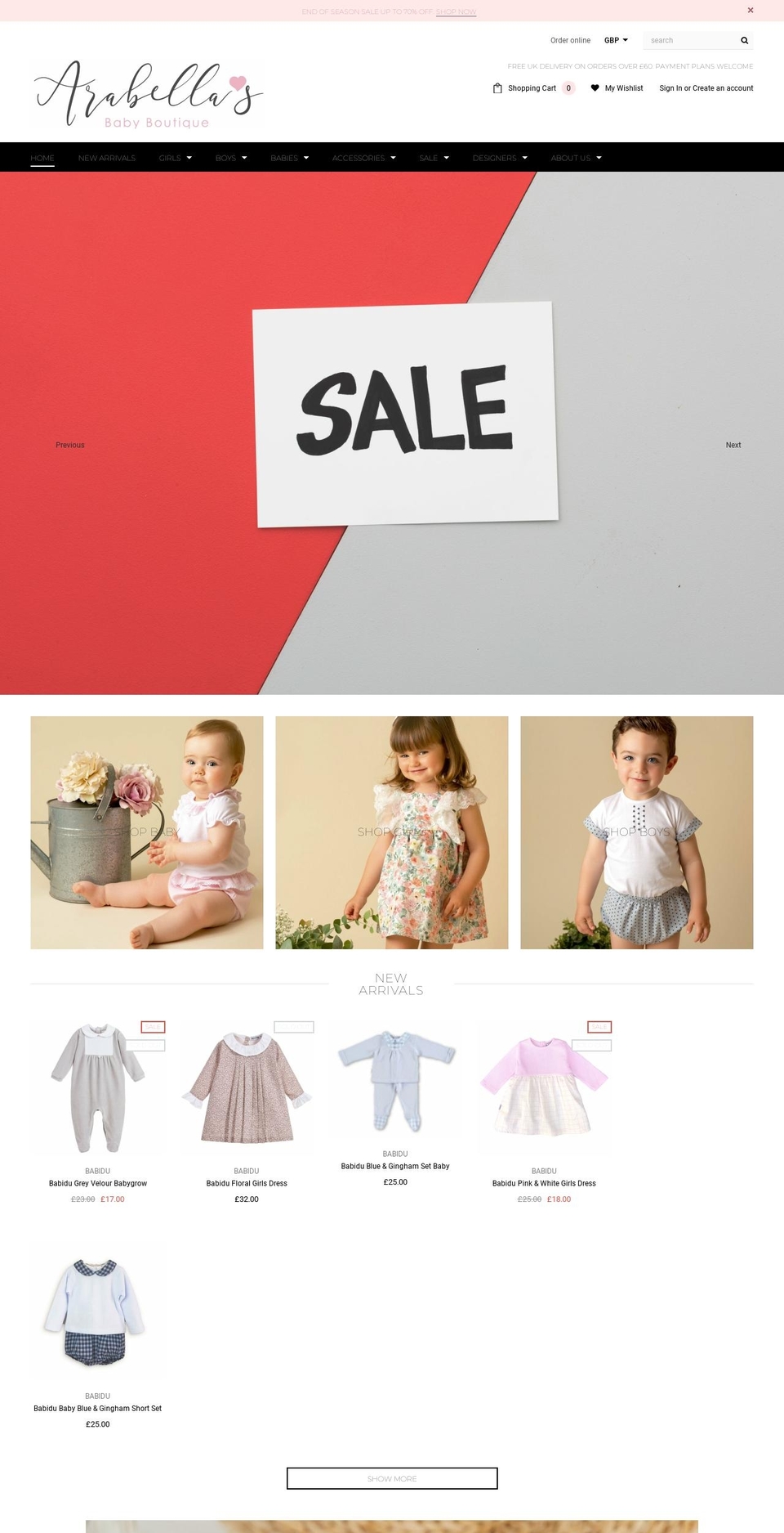 Copy of ella-1-0-0-sections-ready Shopify theme site example arabellasbabyboutique.co.uk