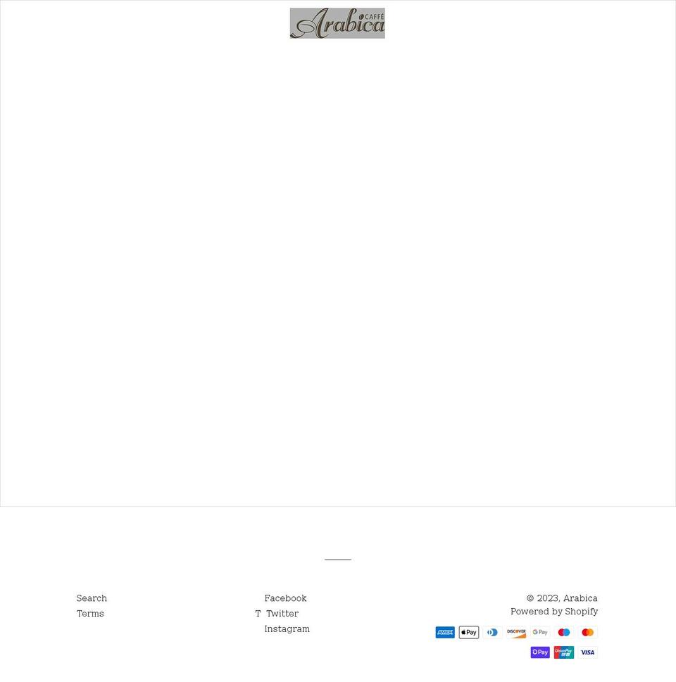 arabica-3.myshopify.com shopify website screenshot