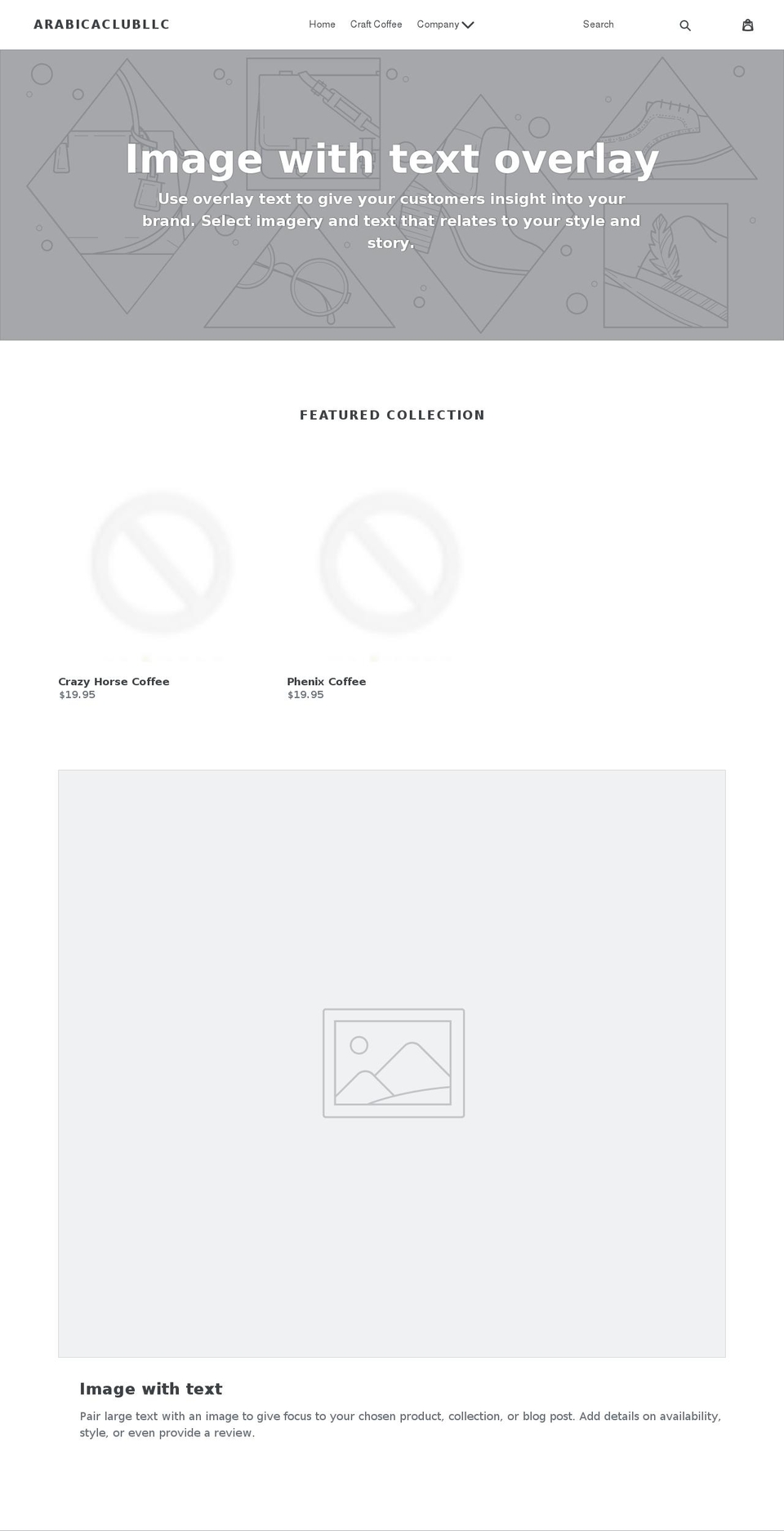 arabicaclub.com — Shopify storefront screenshot