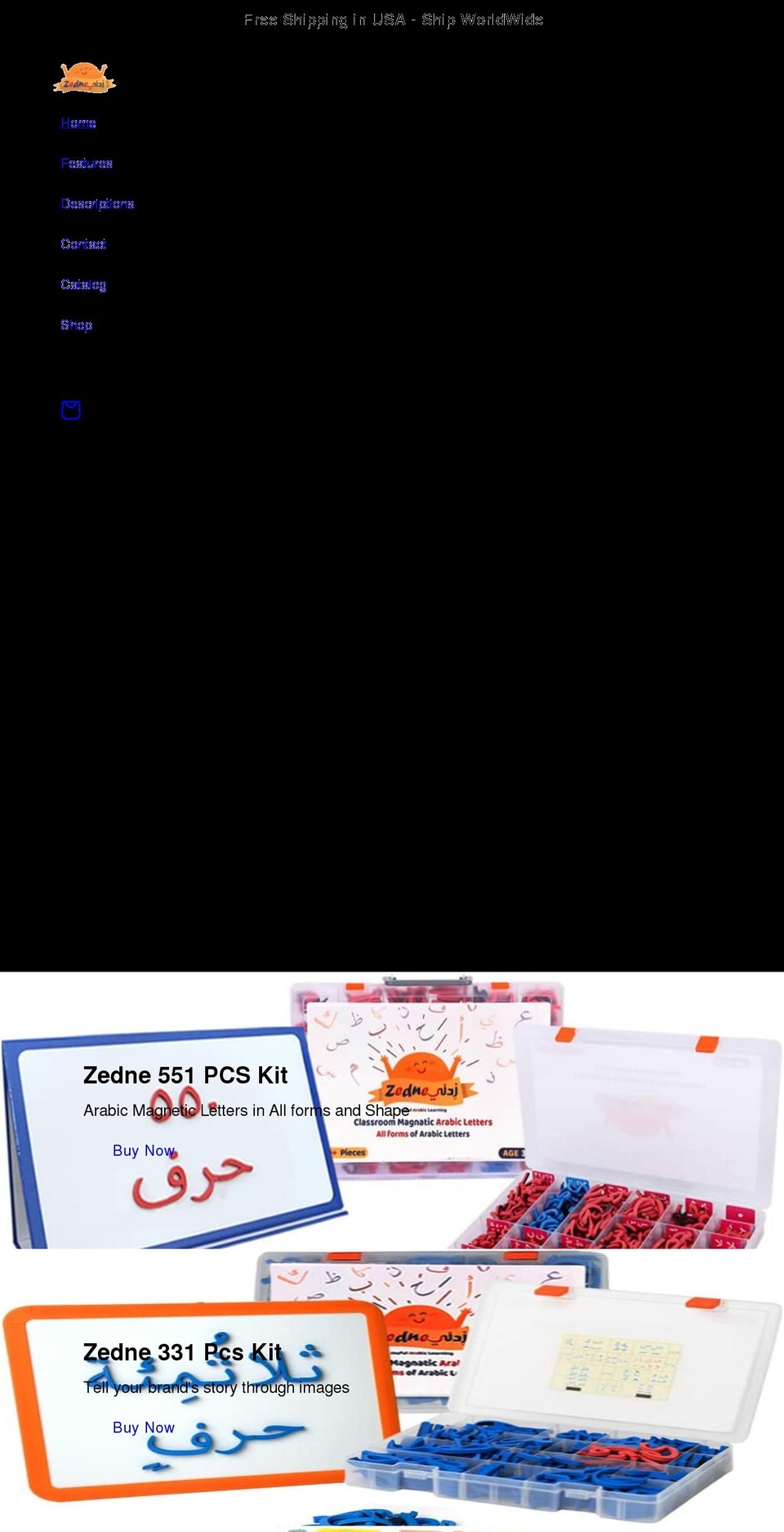 arabiclearningtools.com shopify website screenshot