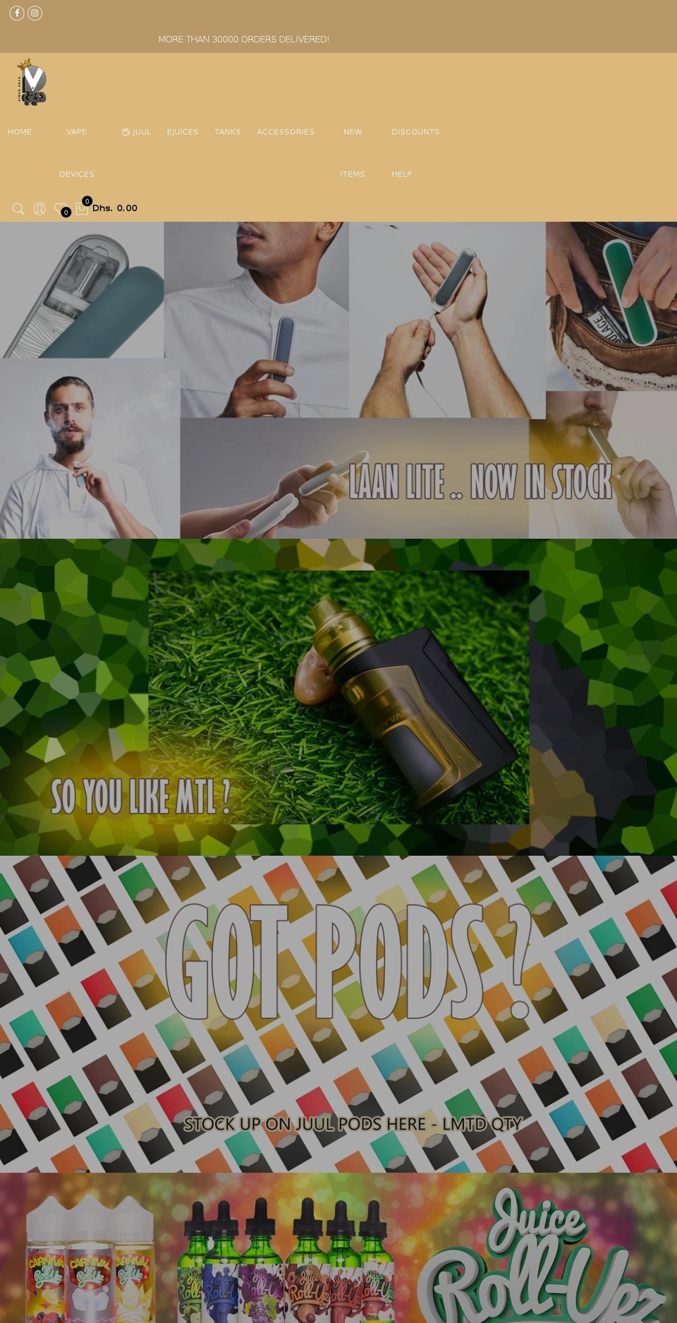 Gecko Theme Shopify theme site example arabvaping.com