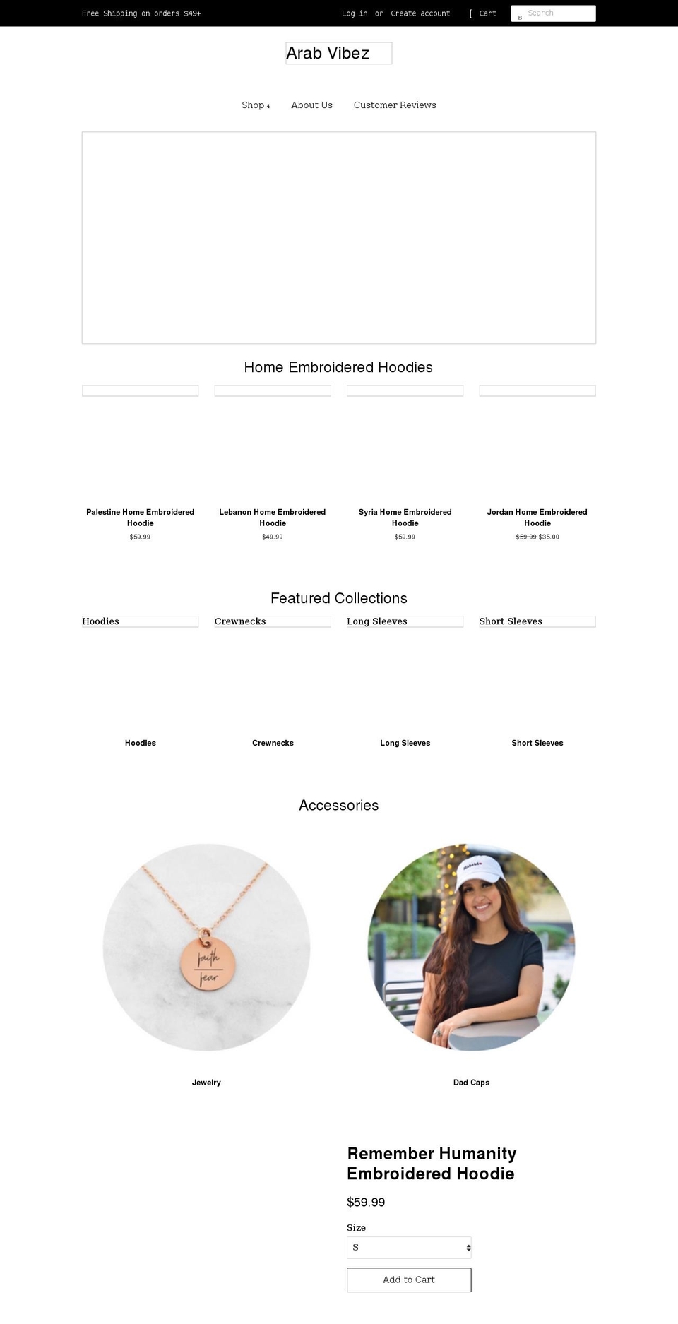 arabvibez.com shopify website screenshot