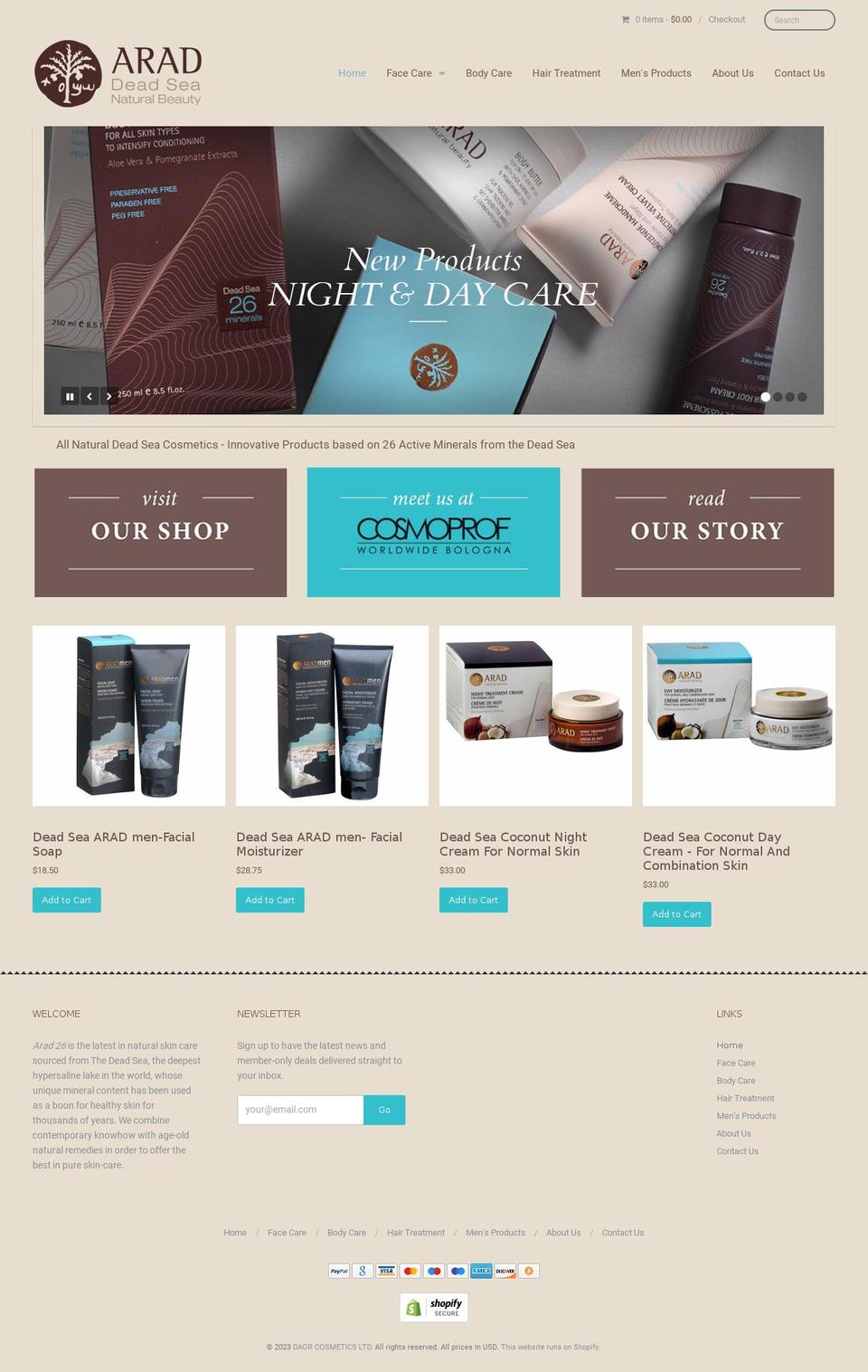 arad26.co.il shopify website screenshot