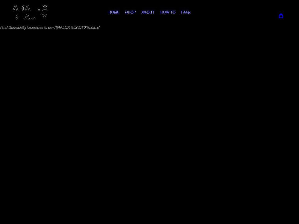 araluxbeauty.com shopify website screenshot