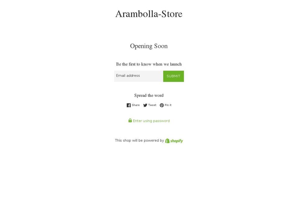 arambollastore.com — Shopify storefront screenshot
