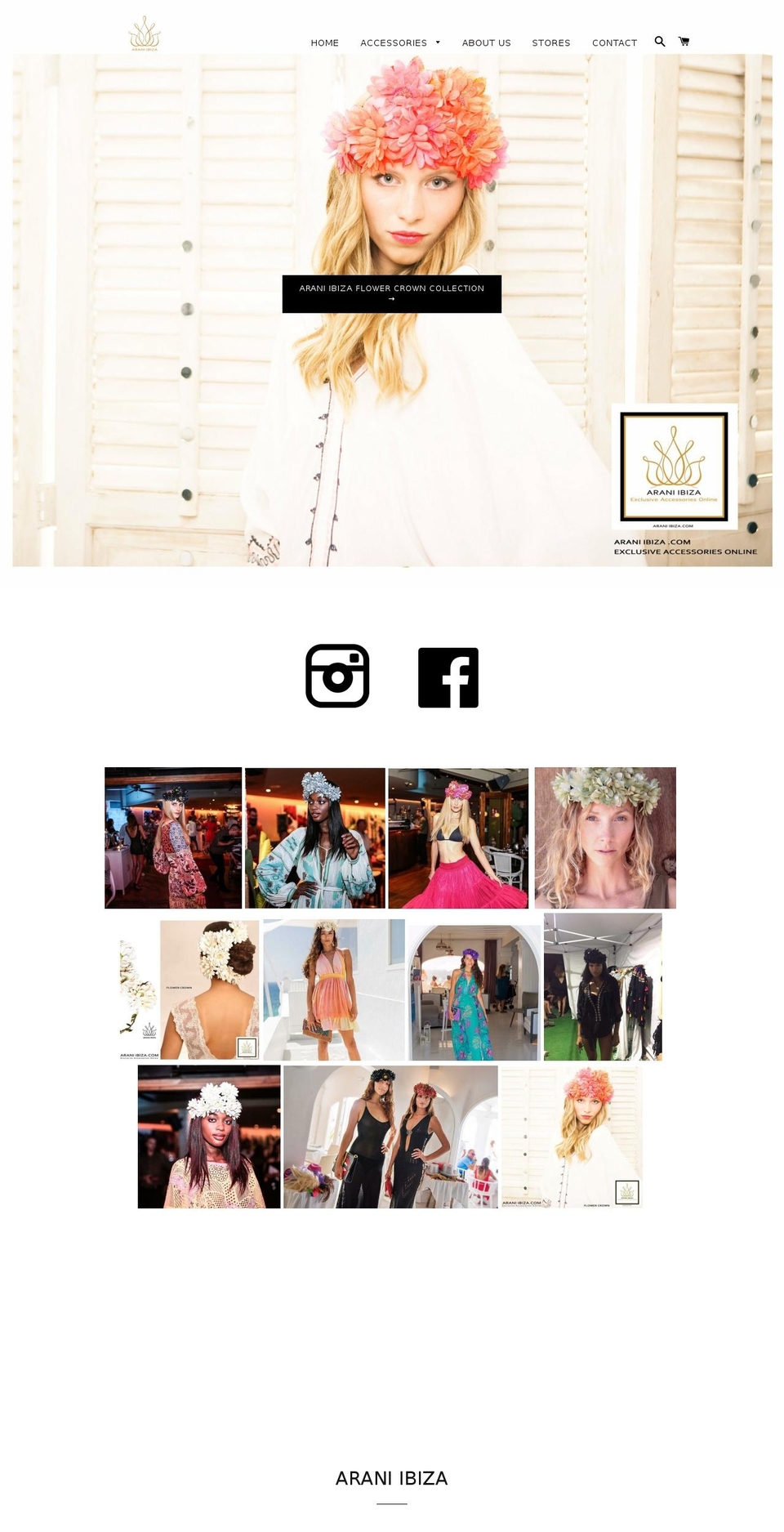 araniibiza.com shopify website screenshot