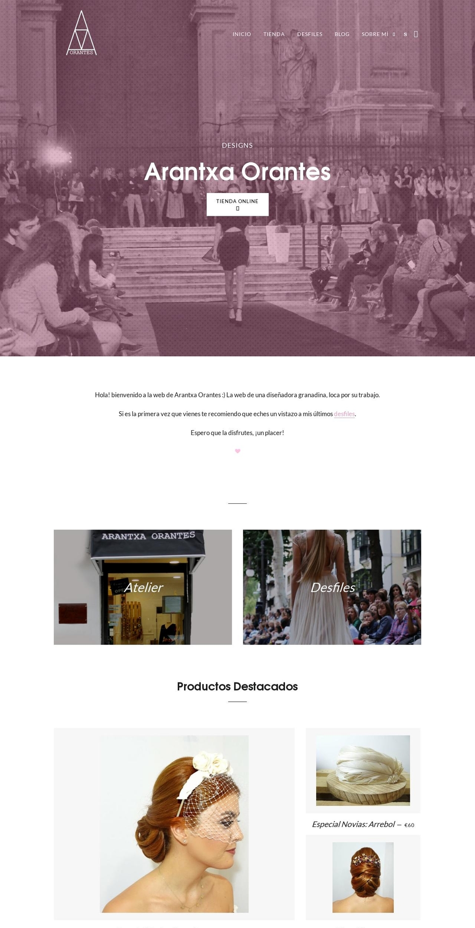 arantxa-orantes.es shopify website screenshot