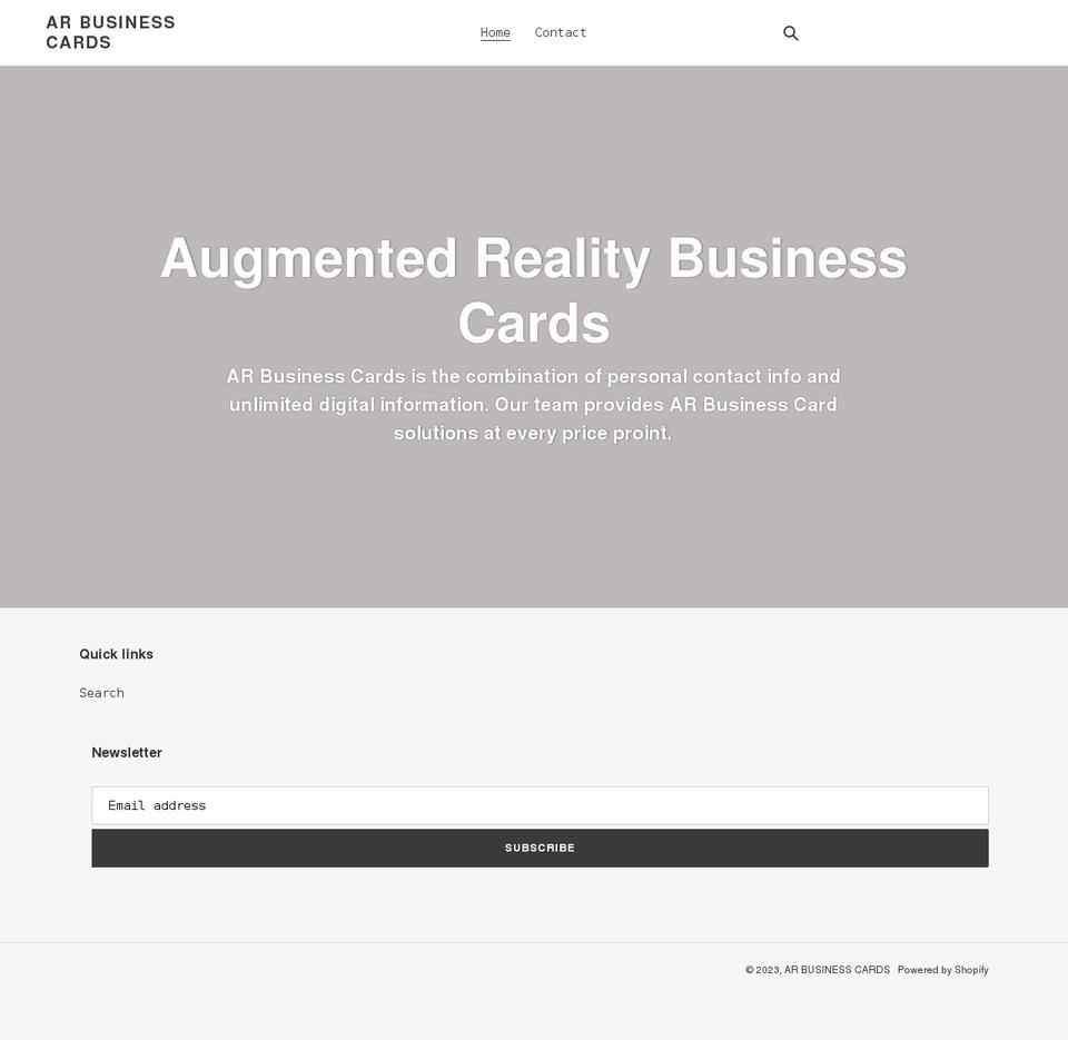arbcards.com shopify website screenshot