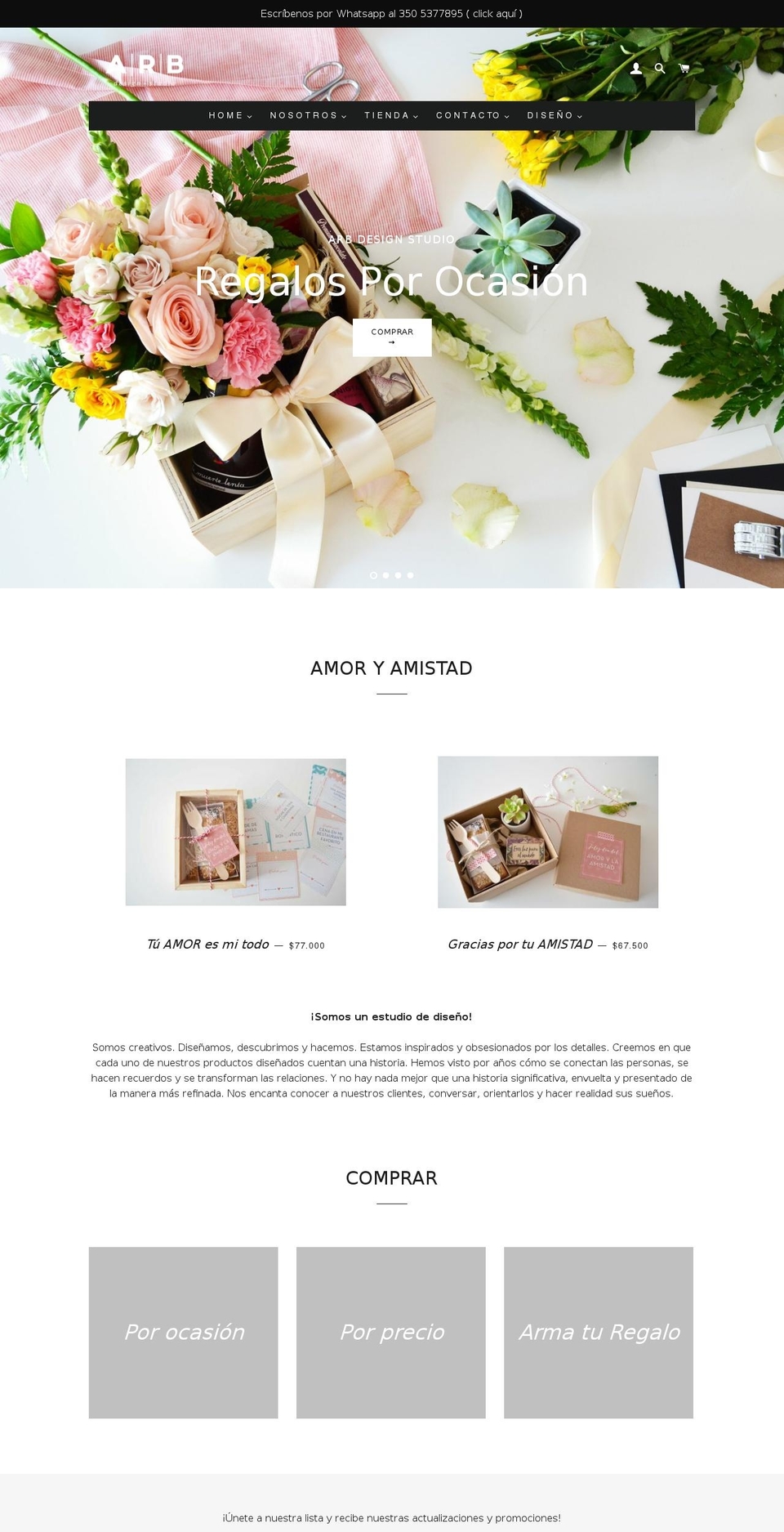 arbdesignstudio.com — Shopify storefront screenshot