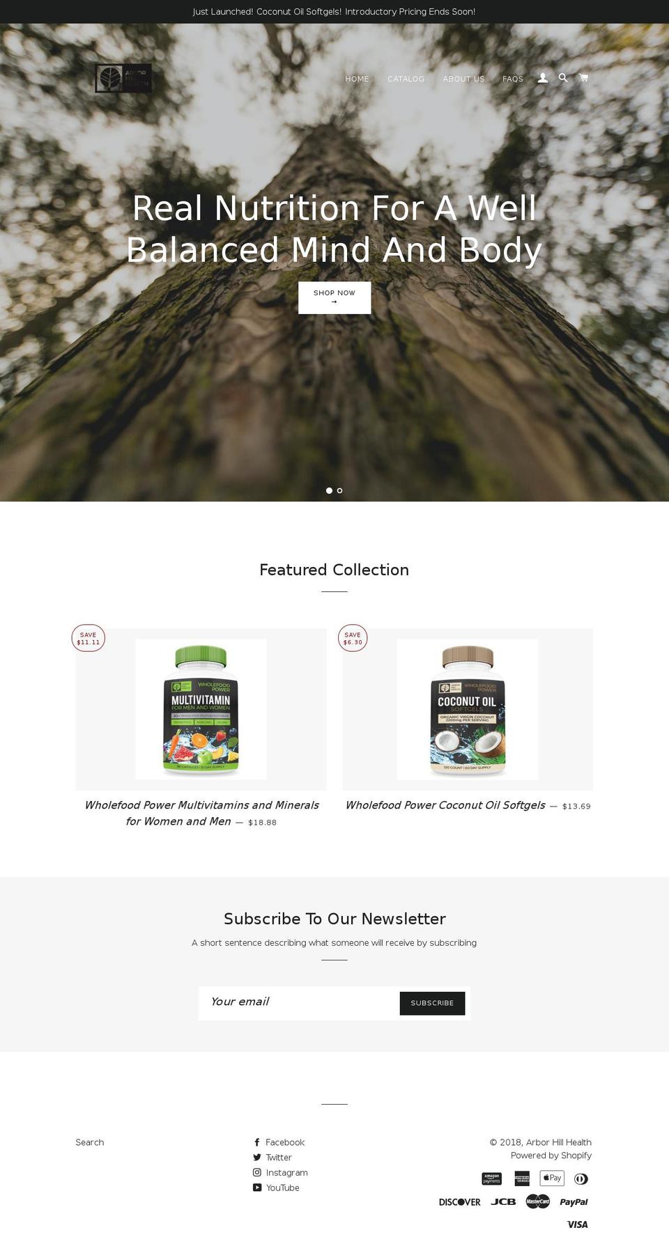 arborhillhealth.com — Shopify storefront screenshot