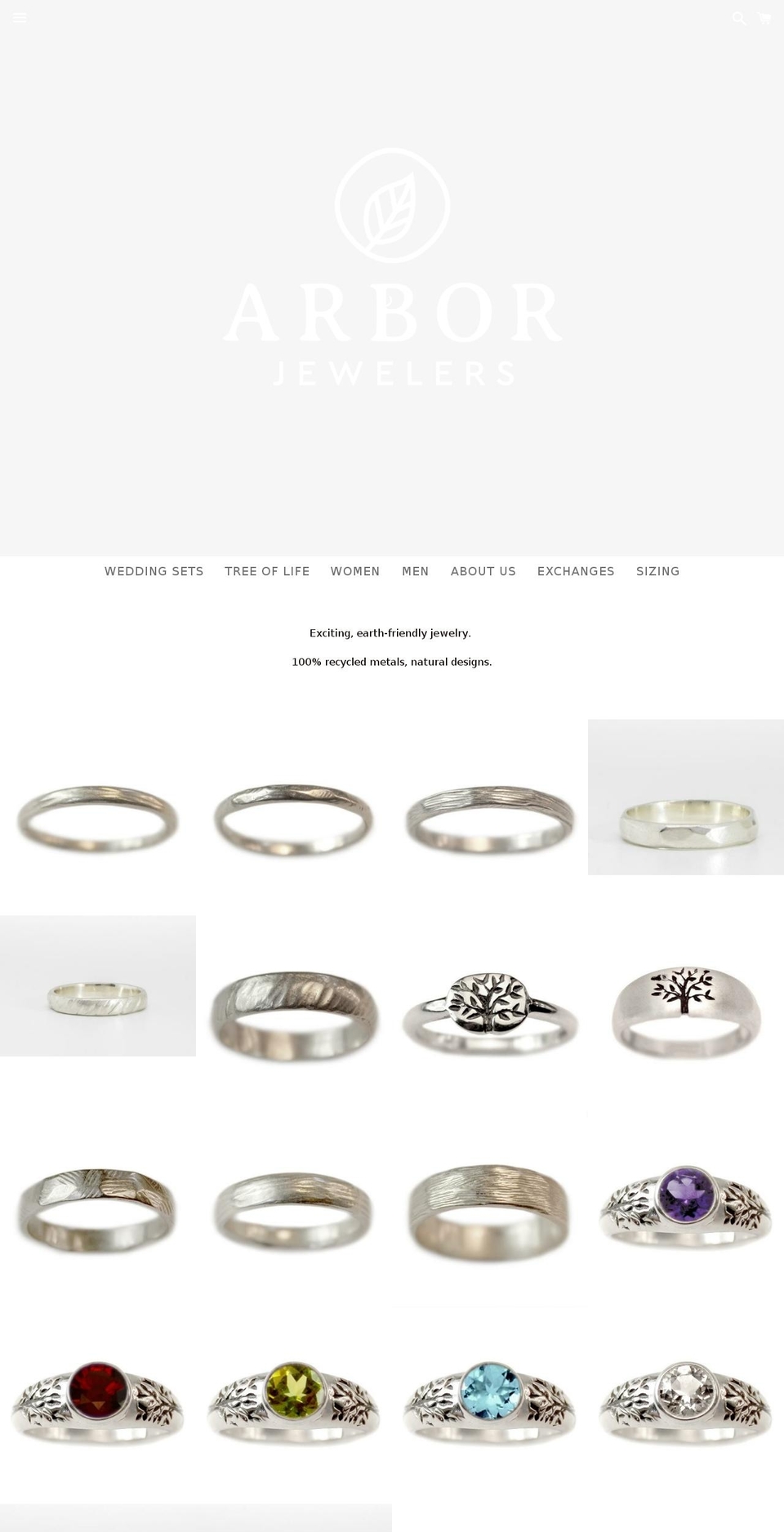 arborjewelers.com shopify website screenshot