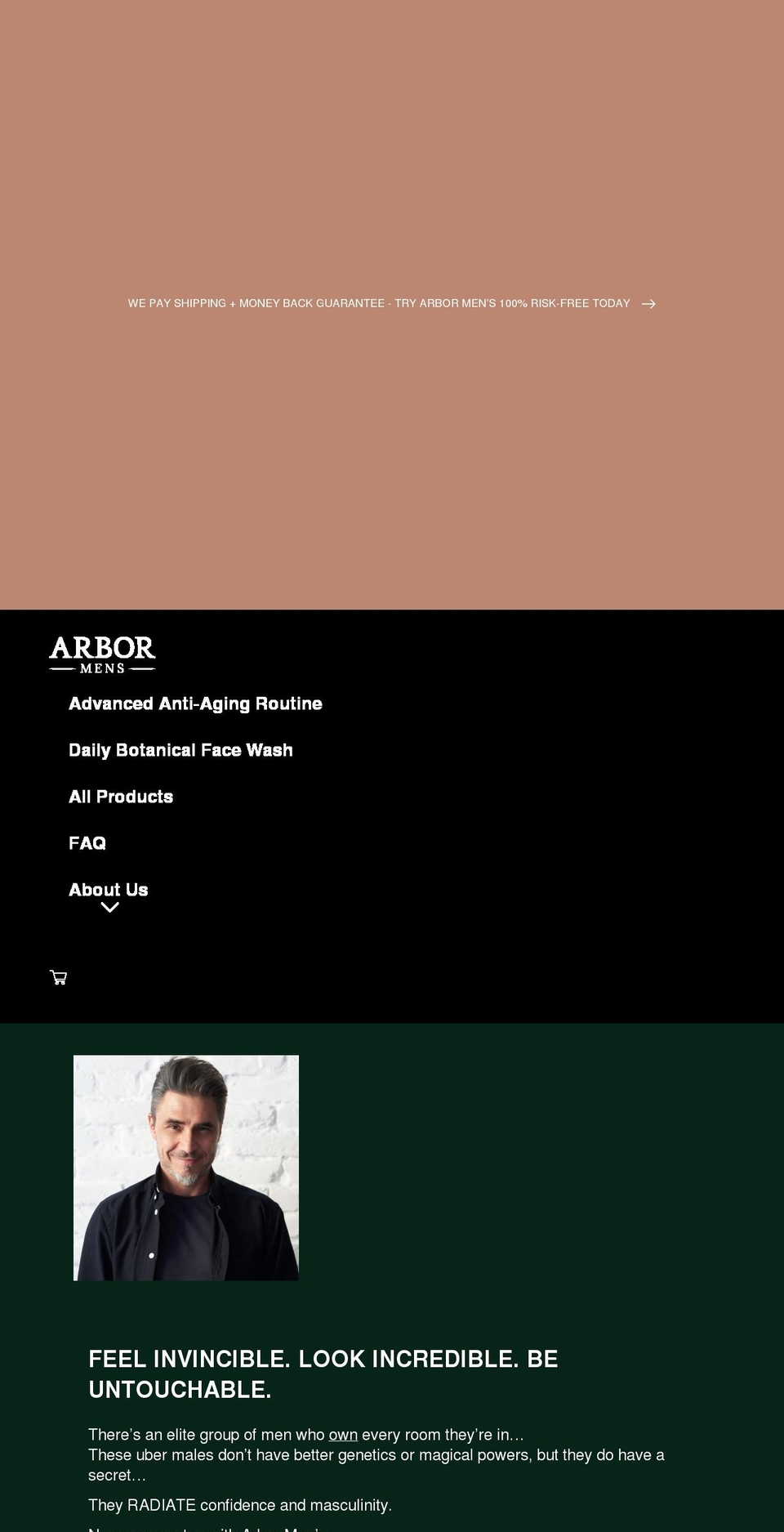 arbormens.com shopify website screenshot
