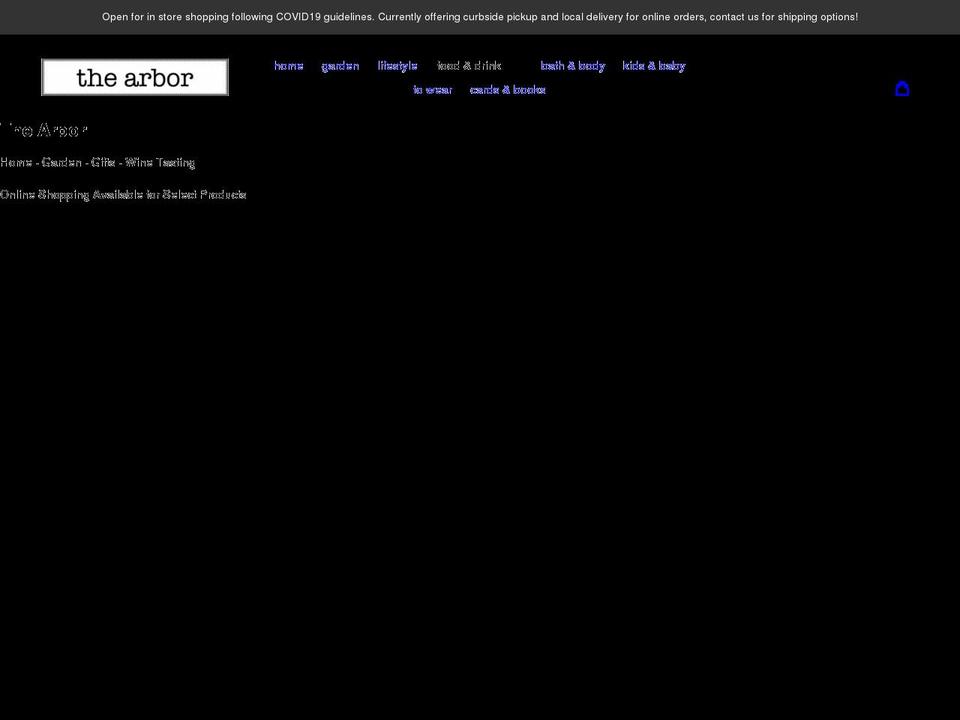 arboronstate.com shopify website screenshot